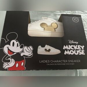 Disney White and Gold Mickey Mouse Sneakers